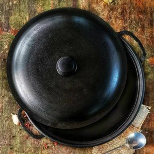 Казан чугунный узбекский 8 л WOK с алюминиевой крышкой "Наша Майстерня" (толстостенный) Т405С2 фото