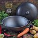 Казан чугунный узбекский 8 л WOK с алюминиевой крышкой "Наша Майстерня" (толстостенный) Т405С2 фото 2