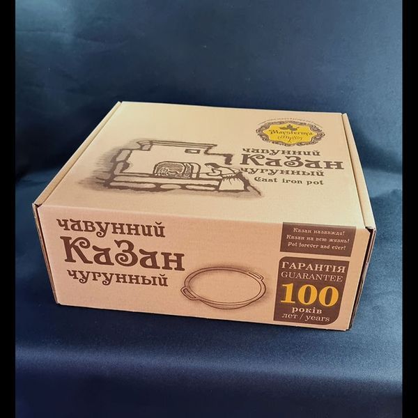 Казан чугунный узбекский объемом 12 л WOK со стеклянной крышкой "Наша Майстерня" (толстостенный) НМК-12КСТ фото