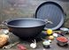 Казан чавунний узбецький 15 л WOK із кришкою-сковородою гриль "Наша Майстерня" (товстостінний) НМК-15СКГ фото 1
